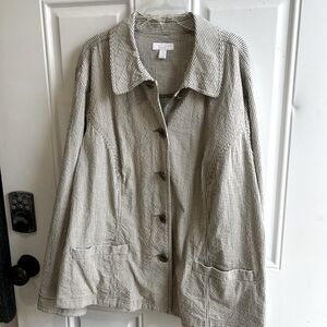 Striped Beige Women's Jacket charter club